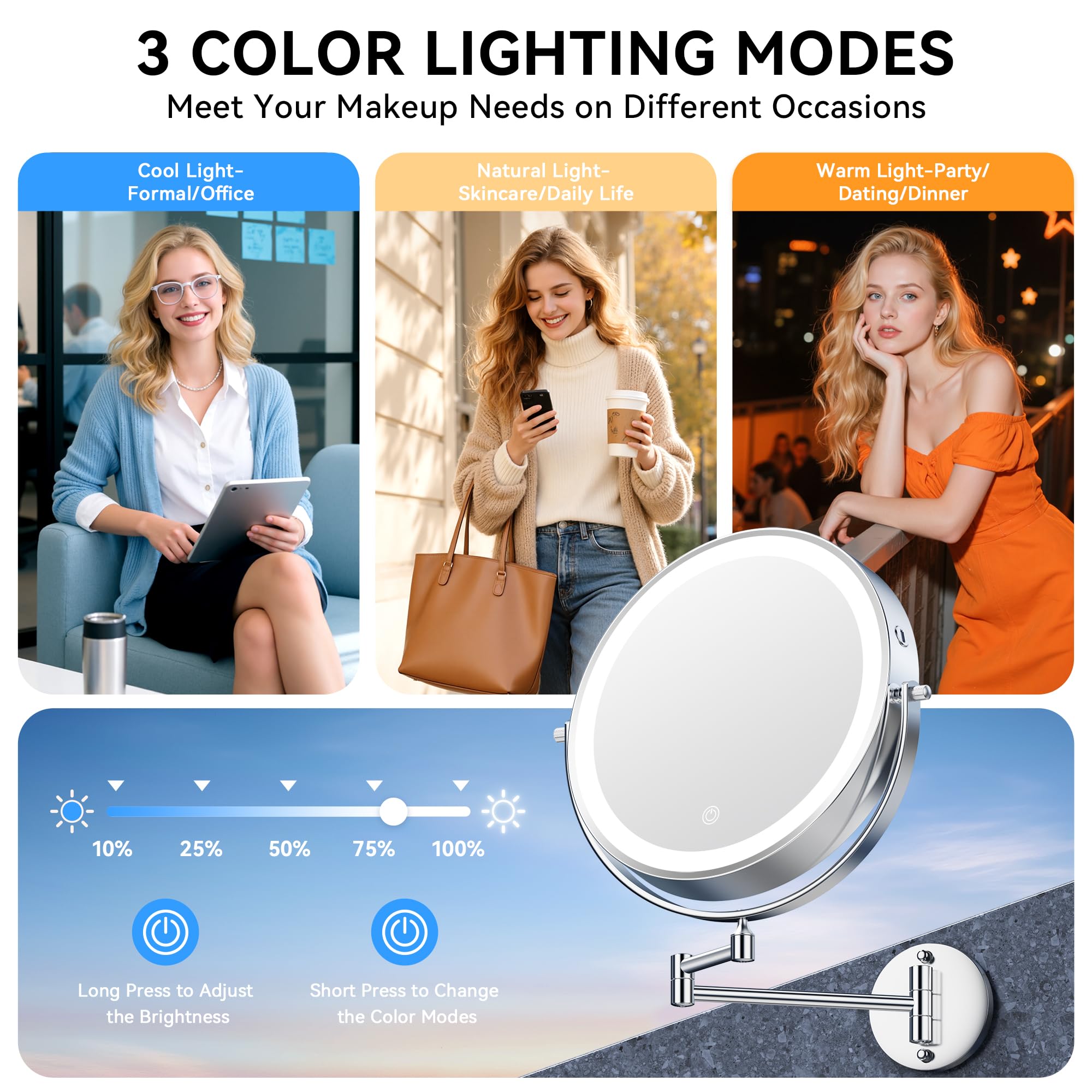 Auxmir brazo extensible 360 grados para ajustar posición