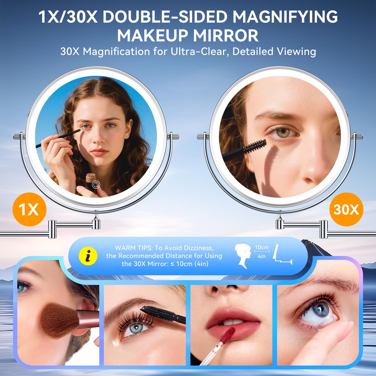 Auxmir magnificación 1x para visión natural del rostro