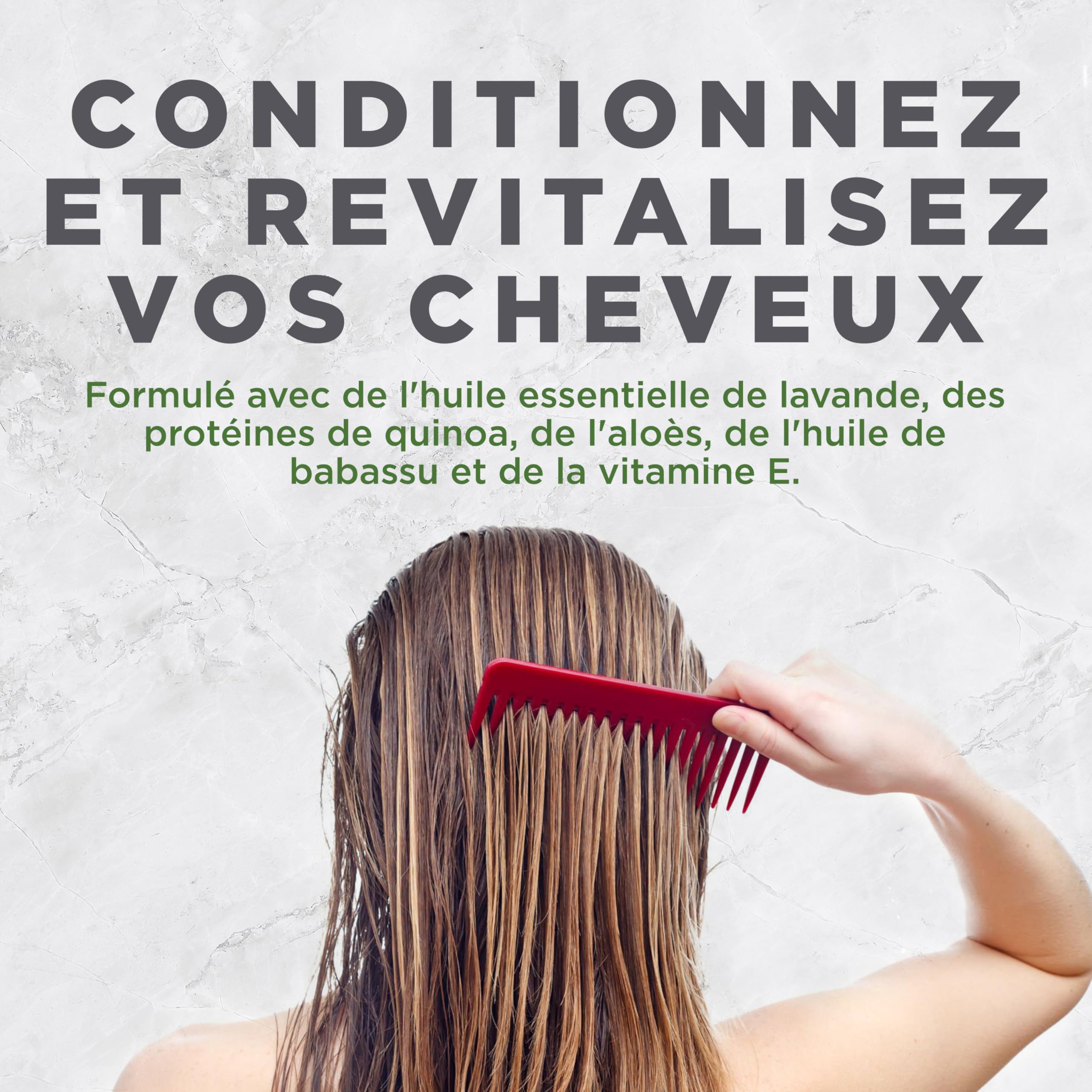 Cabello hidratado y suave tras el uso del acondicionador Avalon Organics.