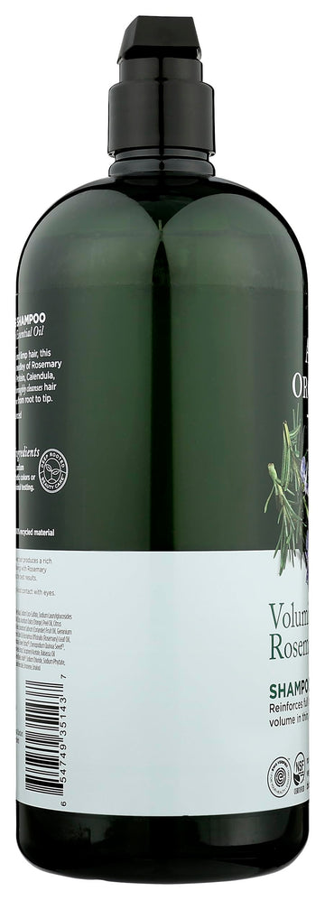 Ingredientes orgánicos en champú Avalon Organics Romero, con quinoa y aloe.