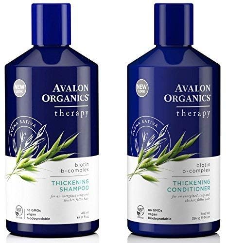 Avalon Organics Après-shampoing B-Complex Thérapie, cheveux renforcés et démêlage facilité.