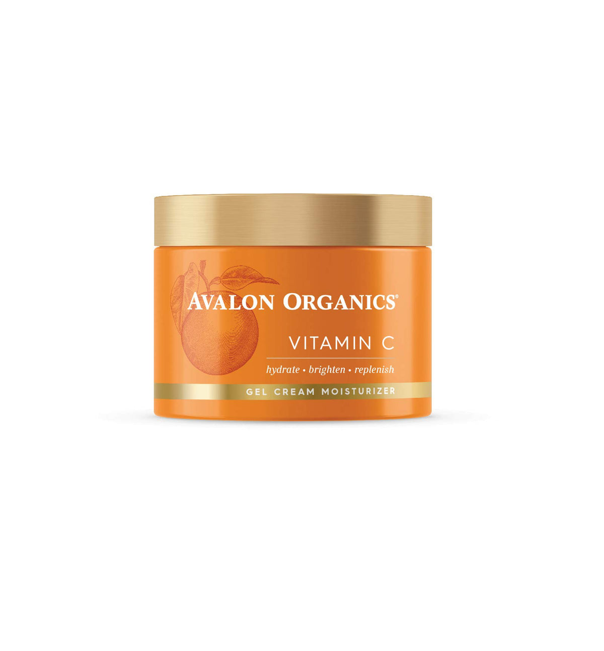 Avalon Organics Gel Crema Vitamina C, frasco frontal, hidratación suave para piel sensible.