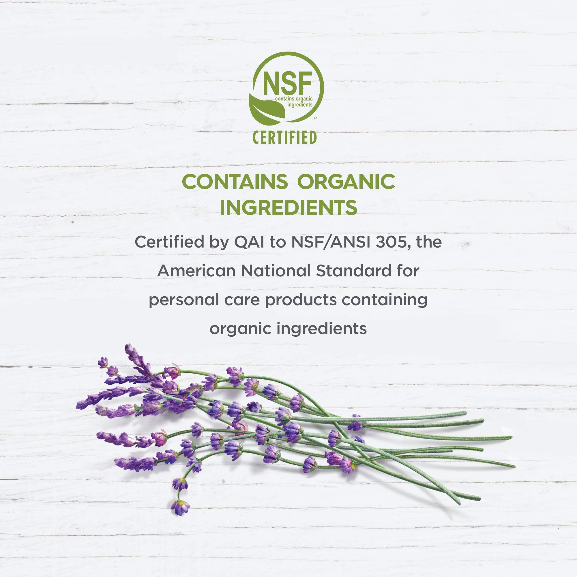 Avalon Organics Lavanda: quinoa proteína y aloe para hidratación durante la ducha.