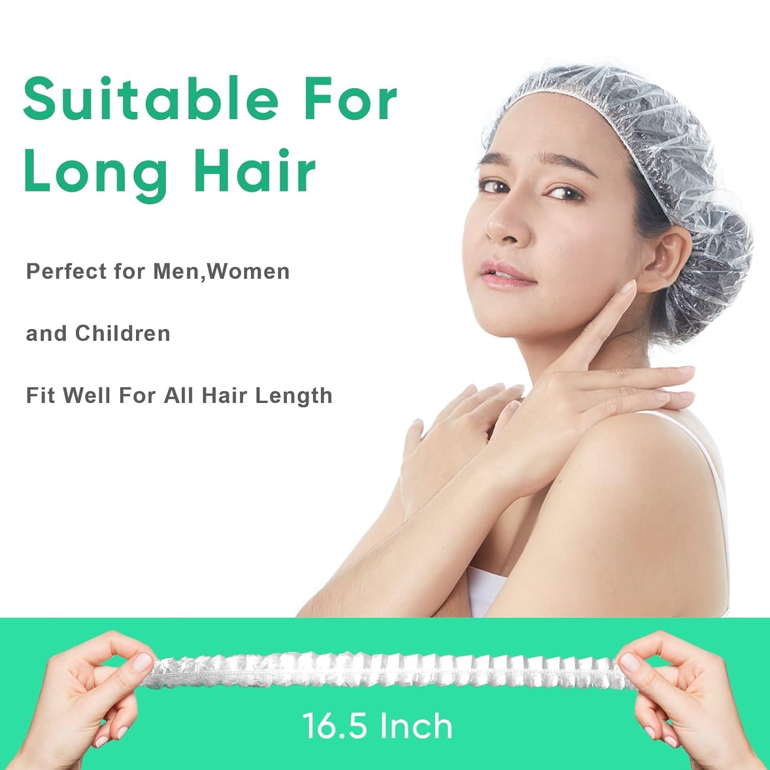 Tapas Avando transparentes y elásticas, protegen el cabello durante el lavado.