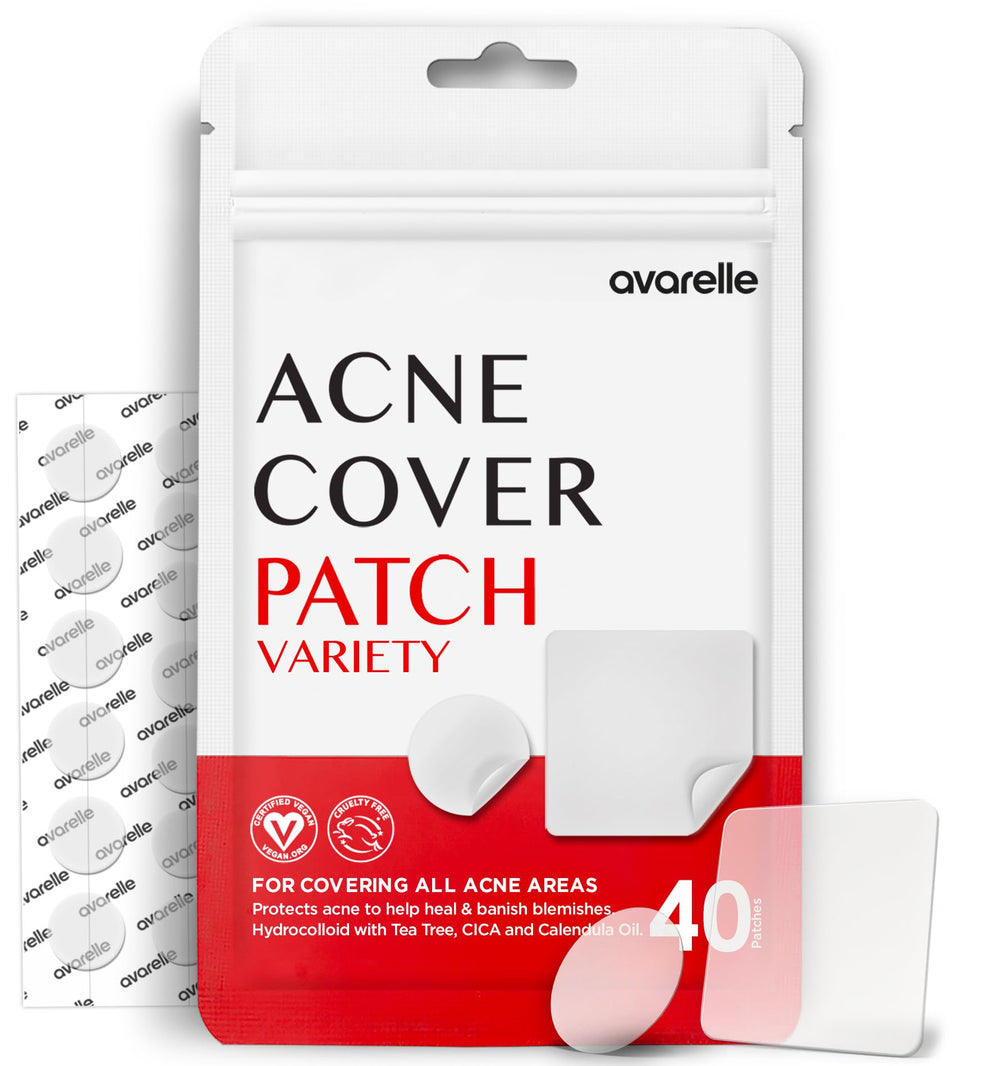 AVARELLE parche-acne-variedad-40-cuentas: solución rápida para brotes variados durante el día