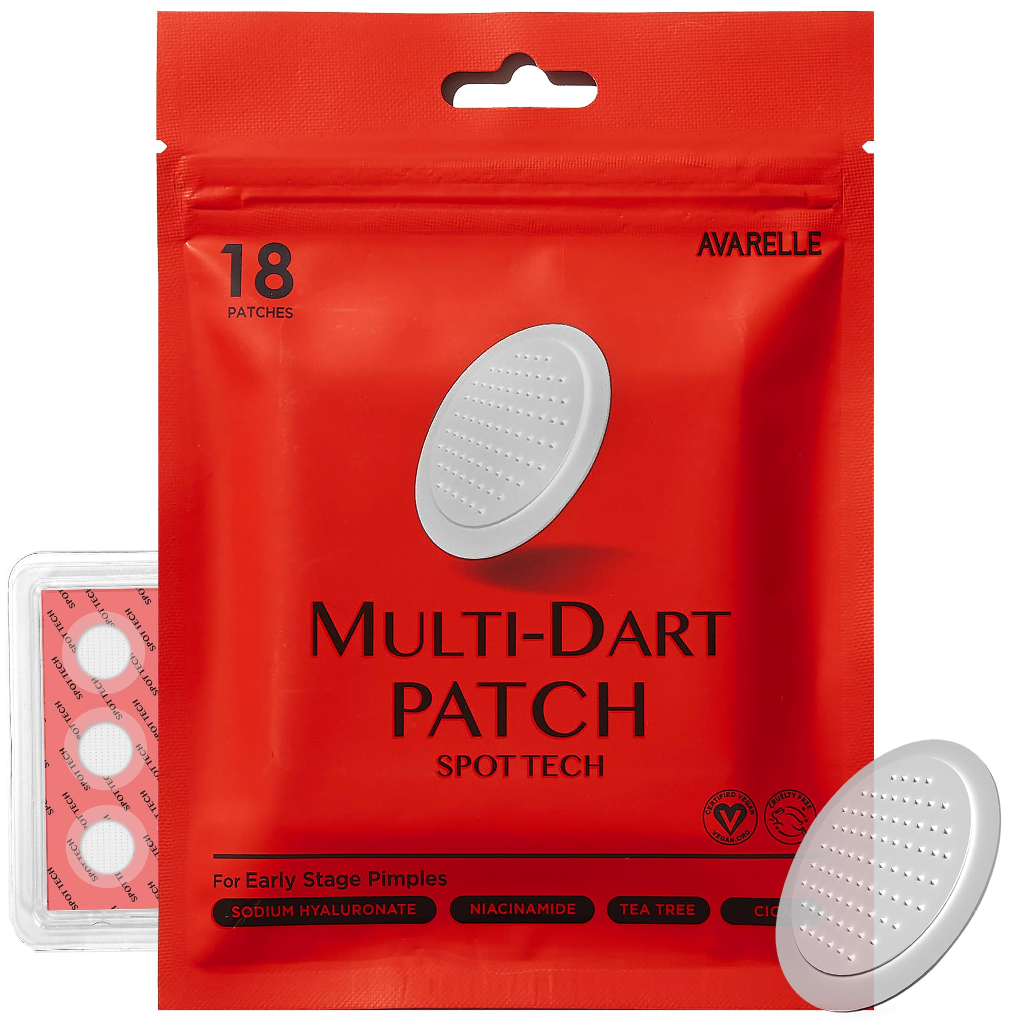 AVARELLE Multi-dart parche spot tech empaque portátil facilita su uso en cualquier lugar.