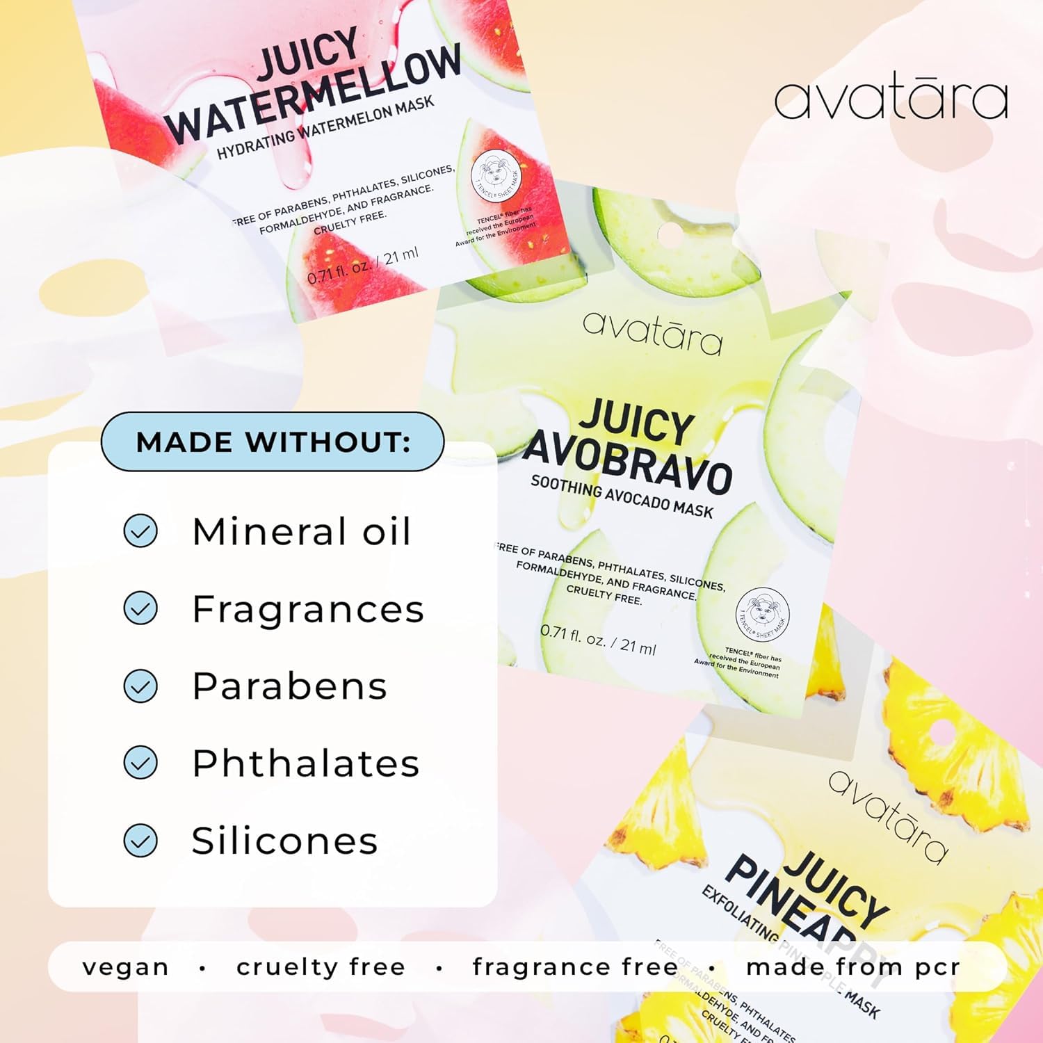 Mascarilla Avatara de sandía hidrata la piel y refresca