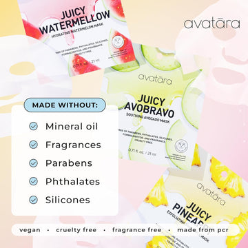 Mascarilla Avatara de sandía hidrata la piel y refresca