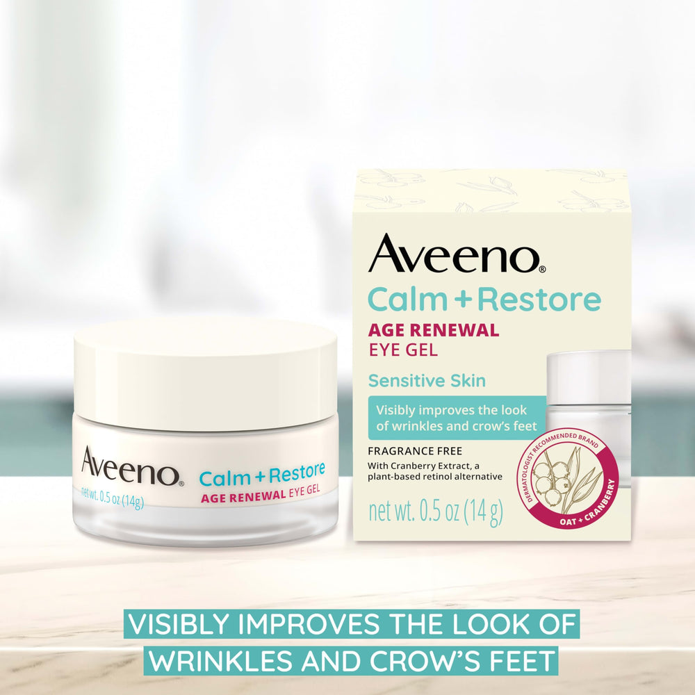Aveeno con extracto de arándano para el contorno de ojos.