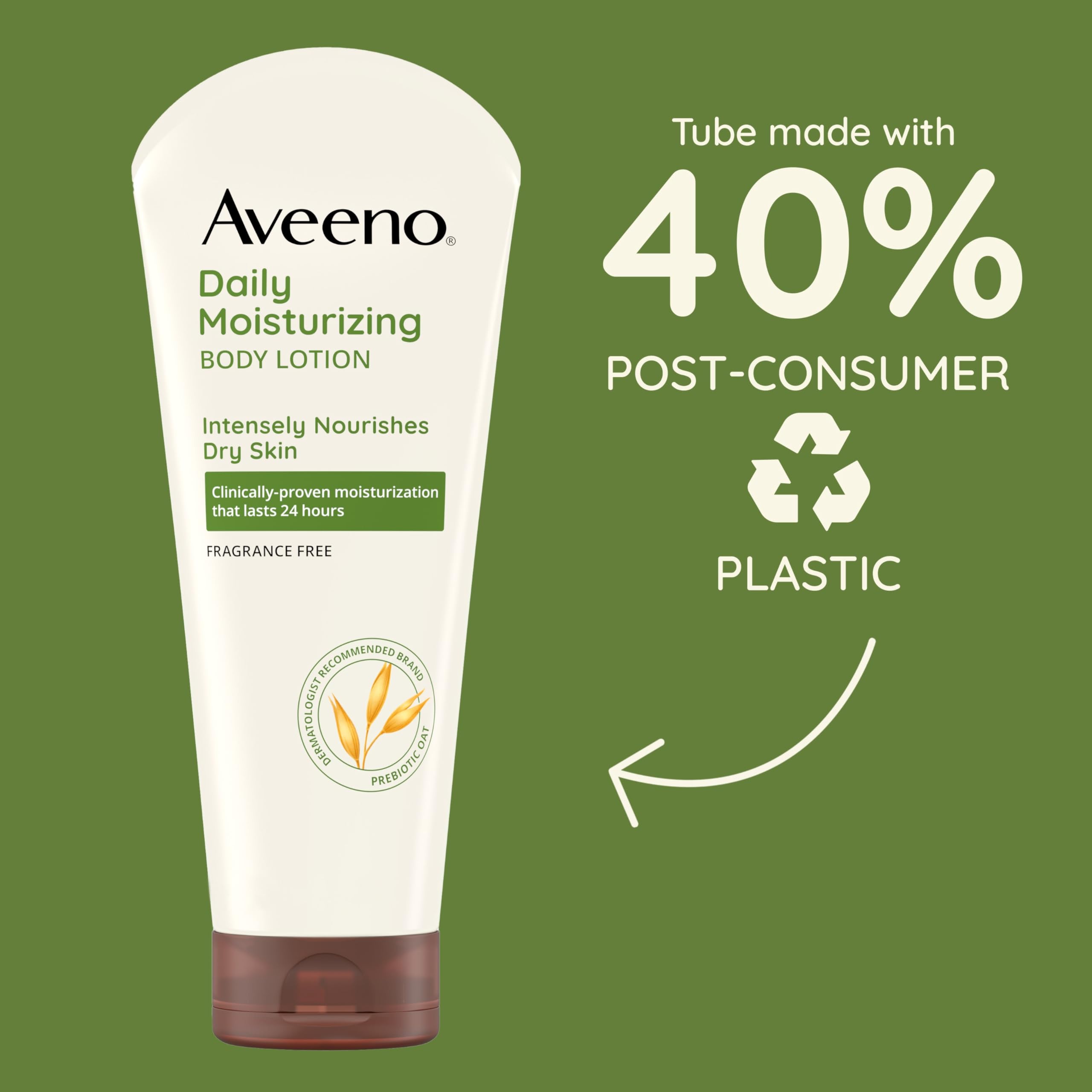 Aveeno avena prebiótica hidrata y fortalece la barrera cutánea.