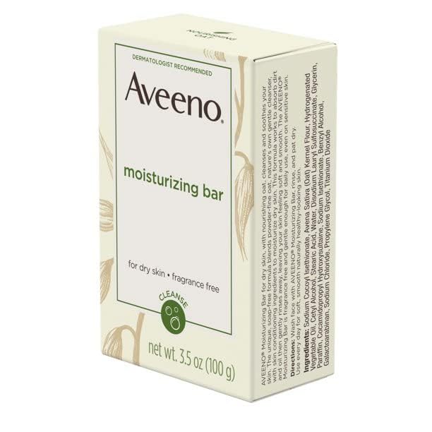 Aveeno barra ingredientes avena nutritiva para cuidado de la piel