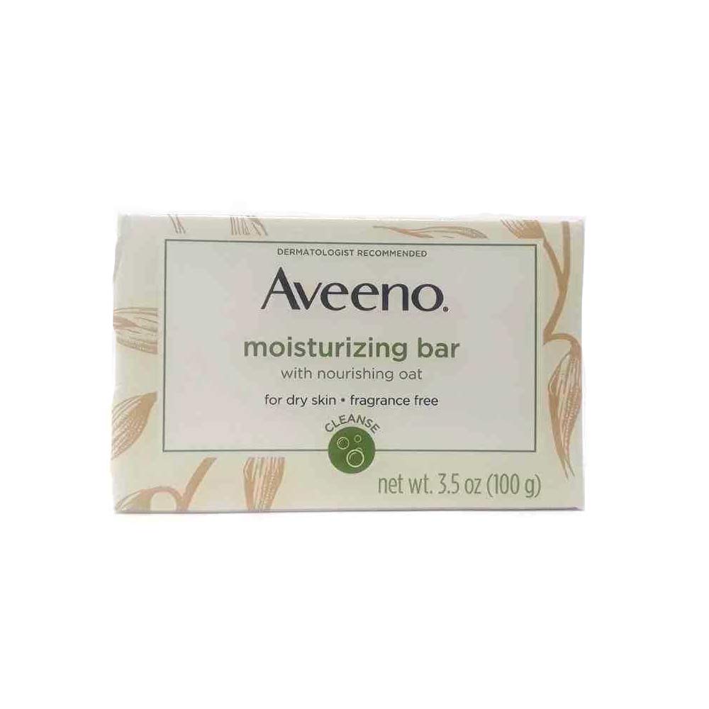 Aveeno Barra Sin Fragancia para Piel Sensible calma y nutre.