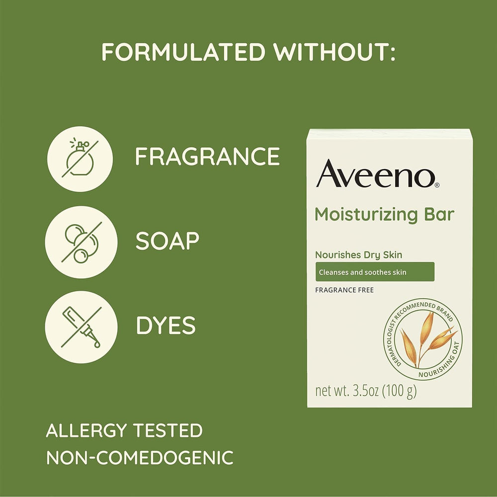Uso en la ducha: Aveeno barra limpiadora para rostro.