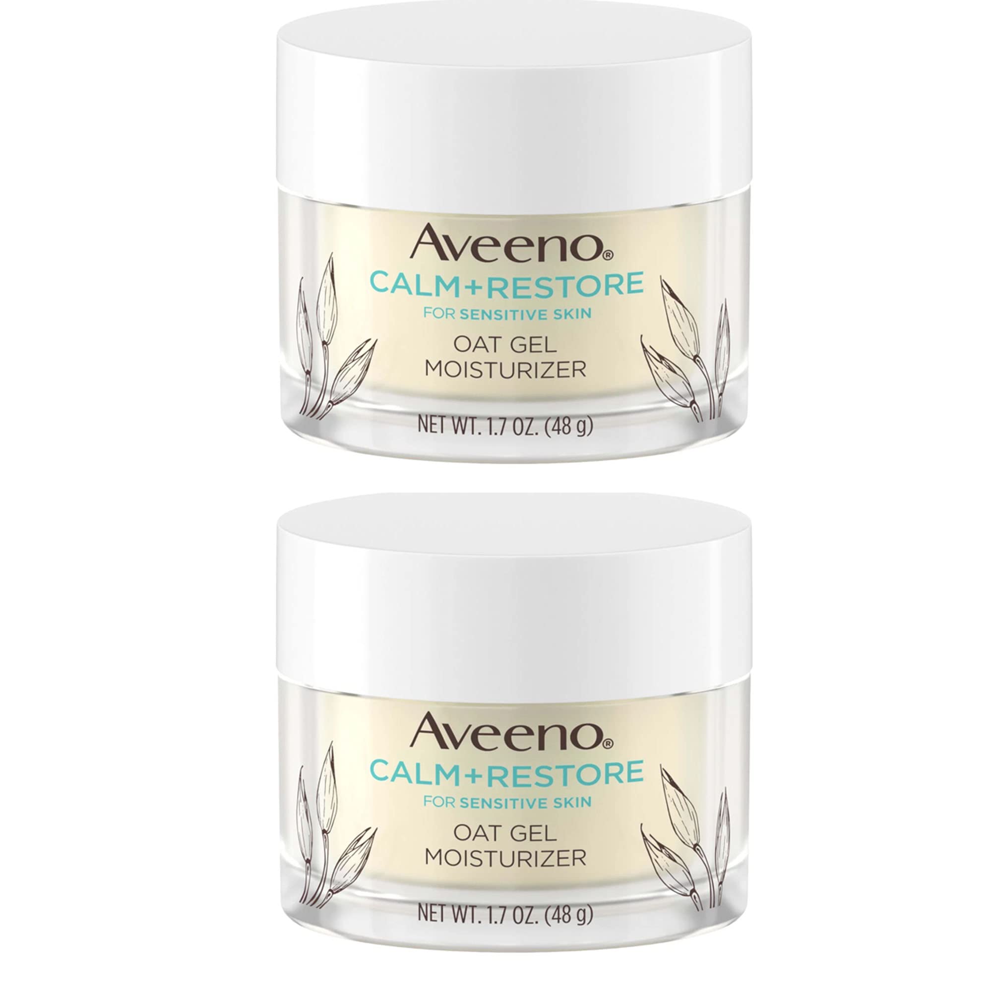 Aveeno Calm + Restore gel, textura suave para aplicación diaria.