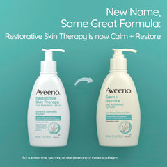 Textura suave de loción Aveeno Calm + Restore para uso diario