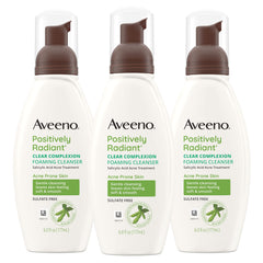 Aveeno Claridad de Piel espumoso limpiador diario en botella para poros limpios