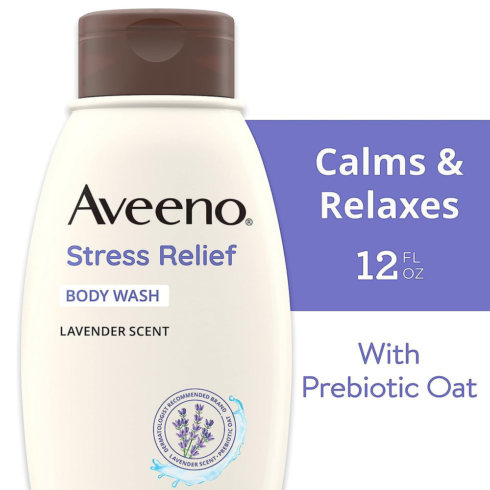 Aveeno Lavanda suave en gel de ducha para relajación diaria.