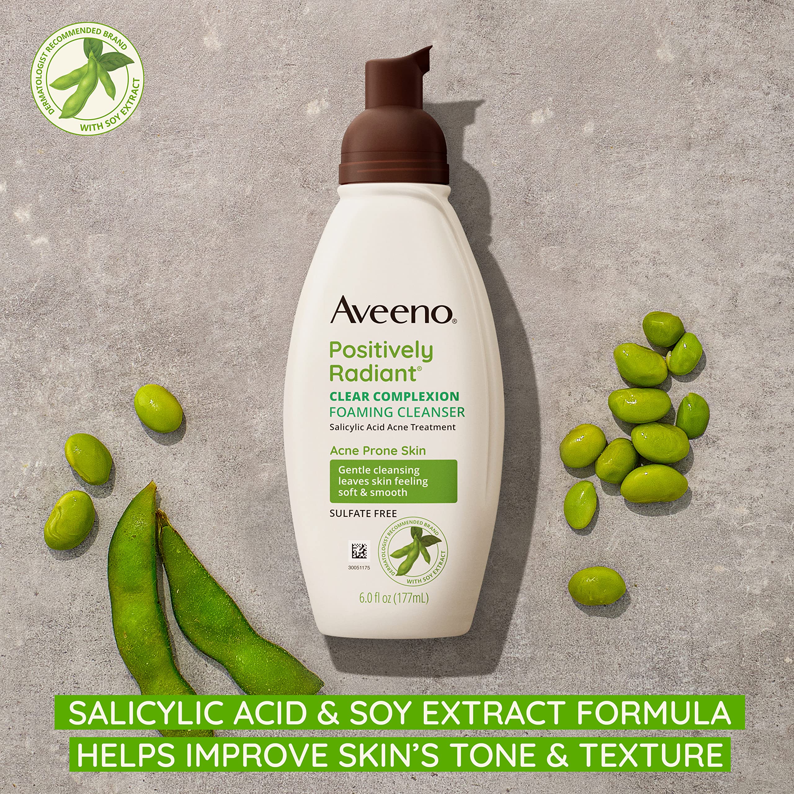 Aveeno espuma antiacné con salicílico equilibra la piel y previene brotes