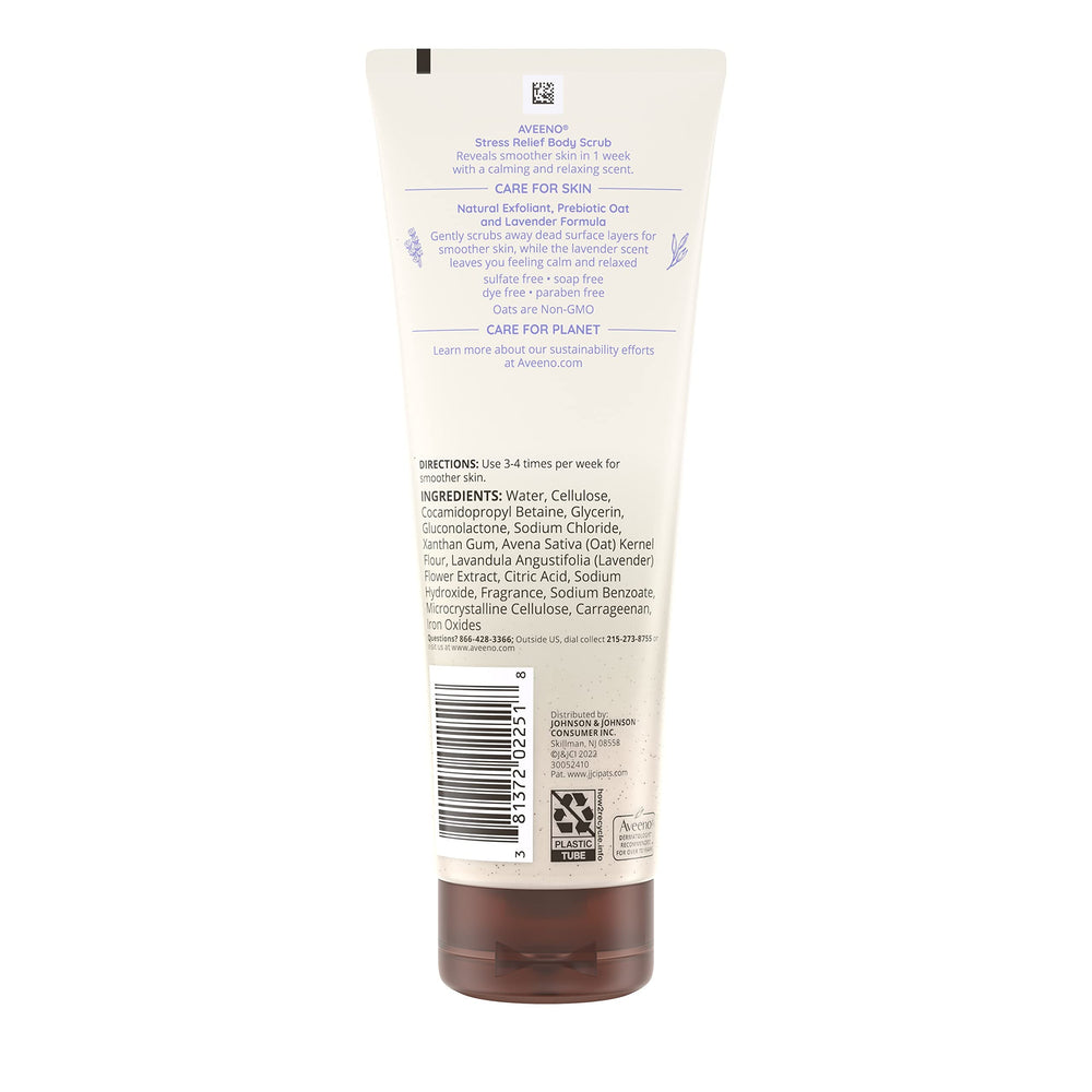 Aveeno formulado sin sulfatos ni parabenos para un cuidado suave de la piel.