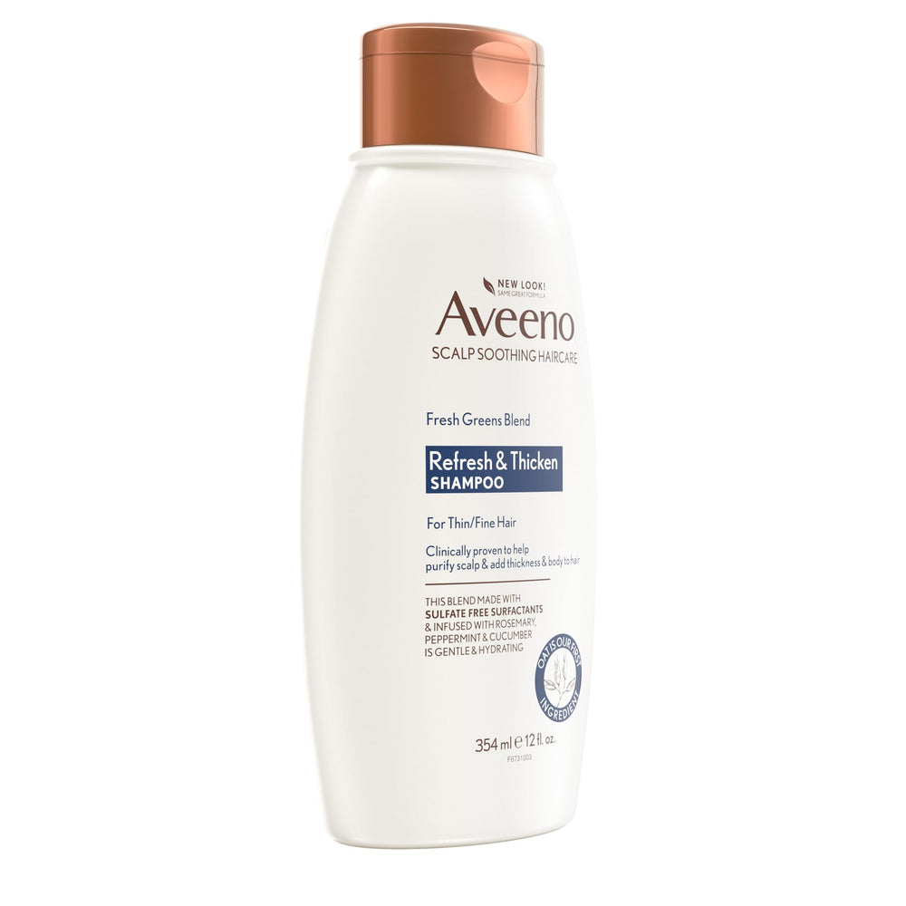 Aveeno Fresh Greens Blend Champú, fórmula sin sulfatos para cuidado suave