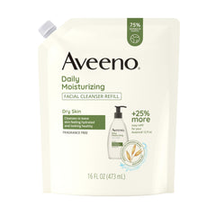 Aveeno Limpiador Facial Hidratante en bolsa de recarga para piel suave.