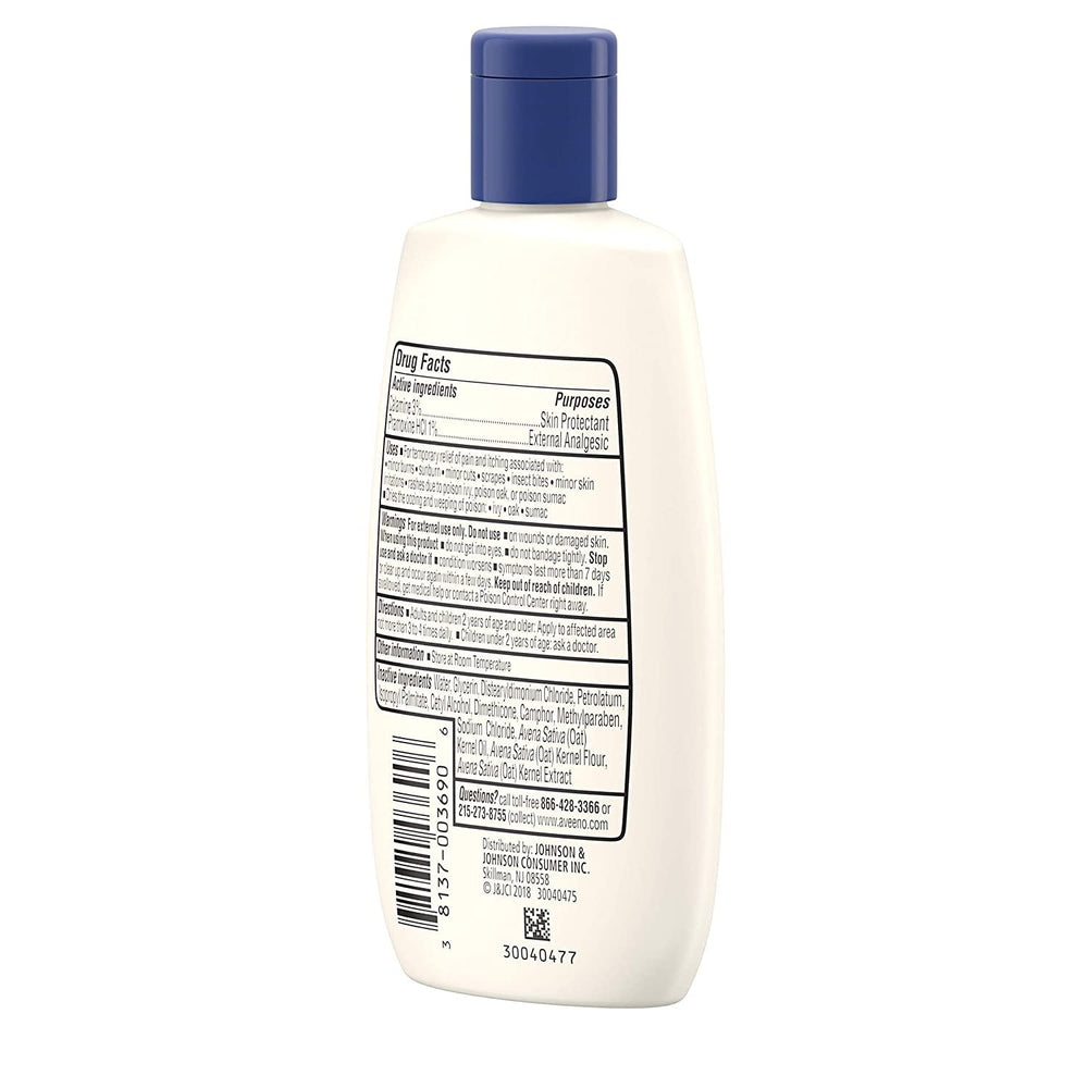 Aveeno loción concentrada antipicor avena, avena en la fórmula para soporte de la barrera cutánea.
