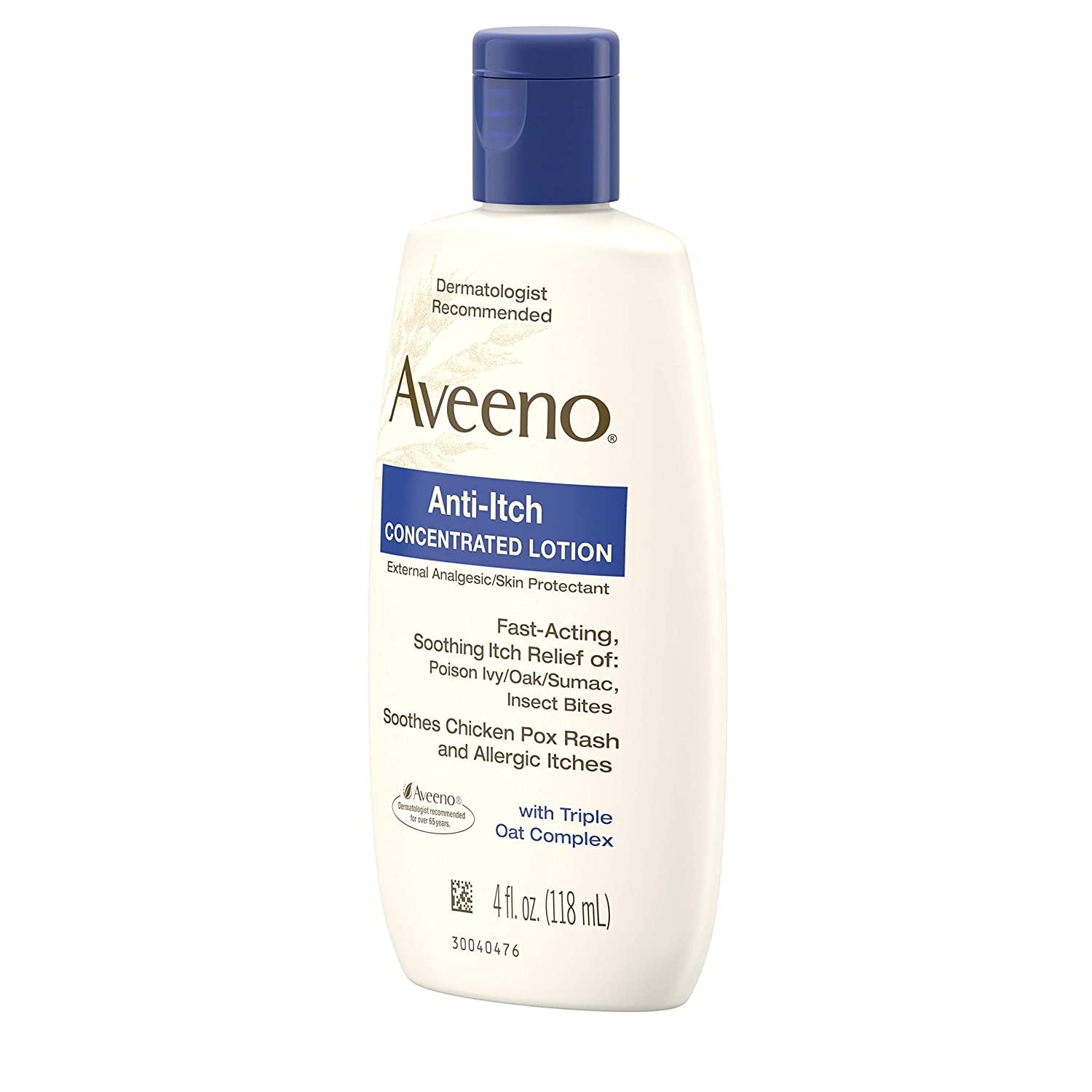 Aveeno loción concentrada antipicor avena, ingredientes de avena para una piel equilibrada.