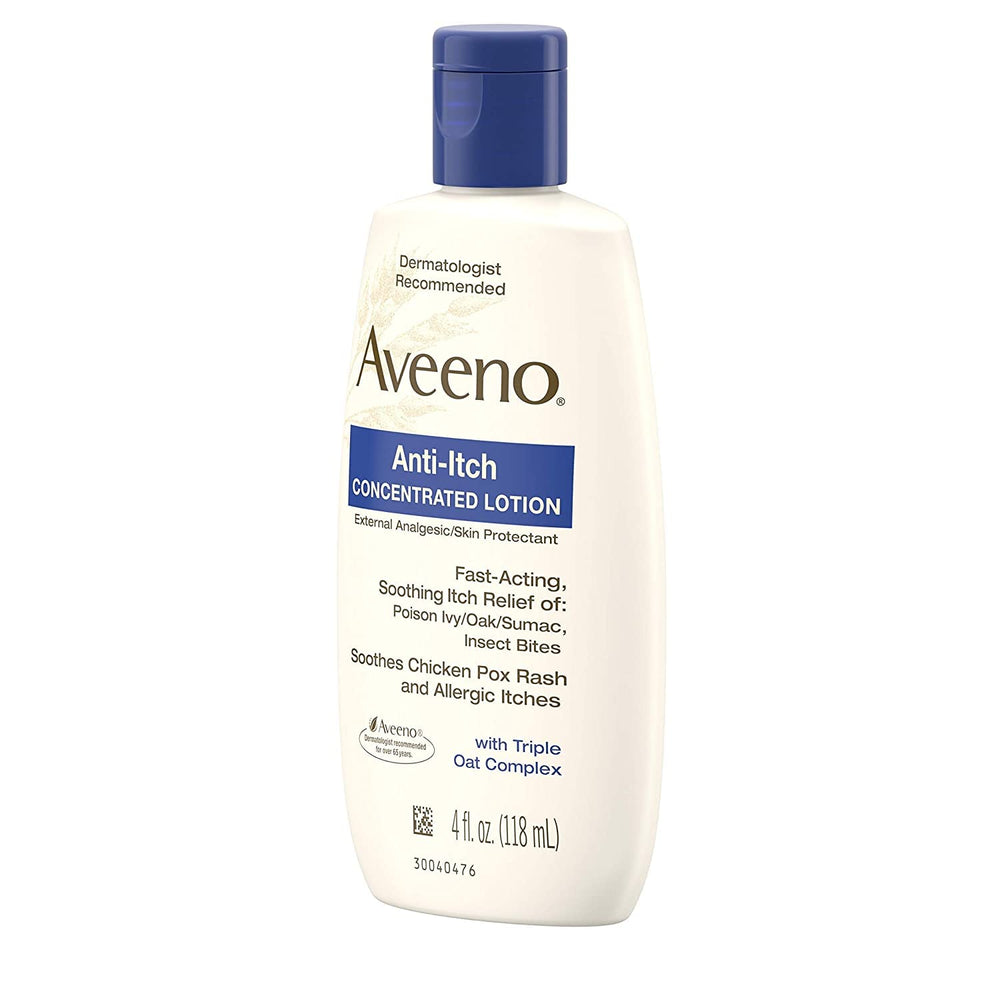 Aveeno loción concentrada antipicor avena, ingredientes de avena para una piel equilibrada.