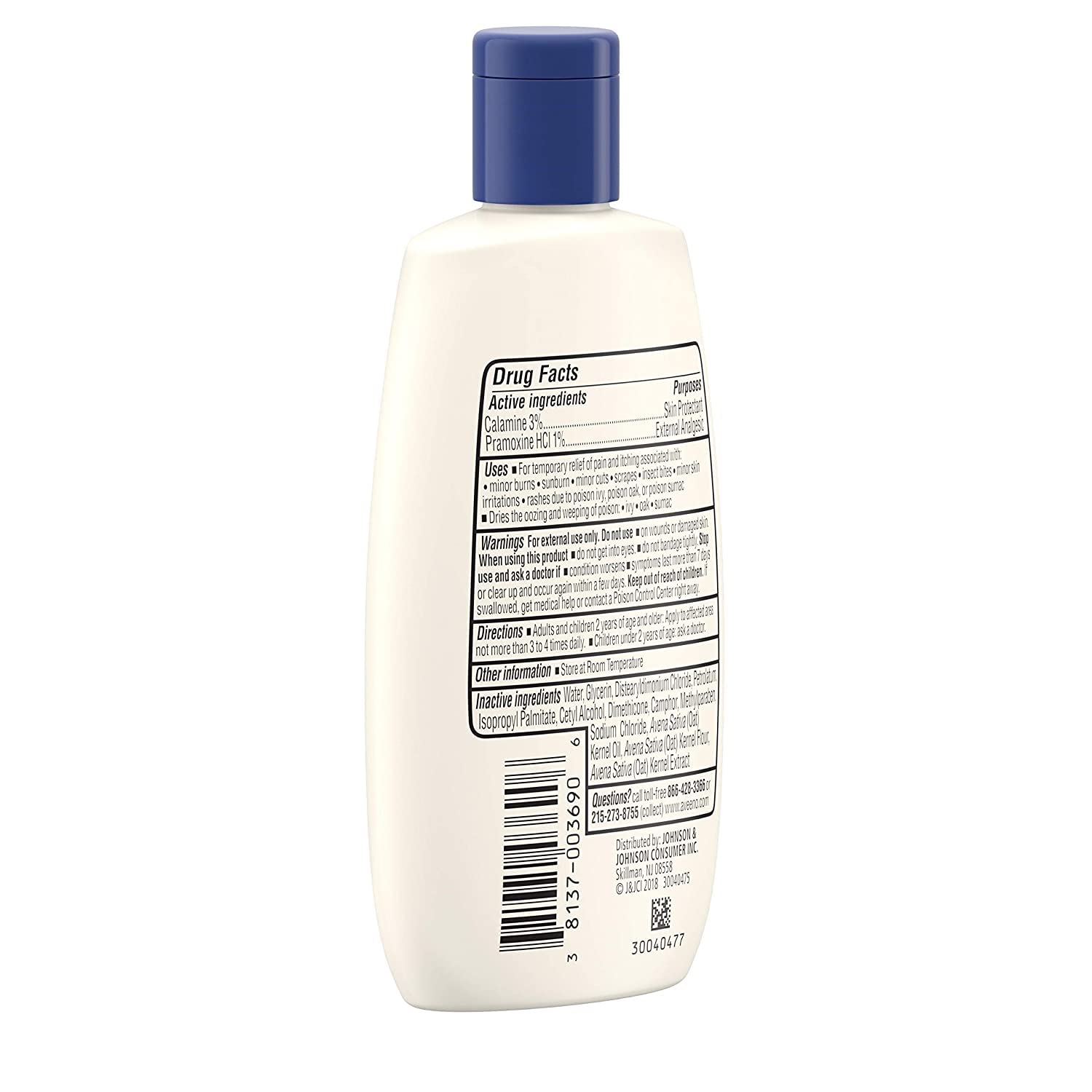 Aveeno loción concentrada antipicor avena, sin fragancia para piel sensible.