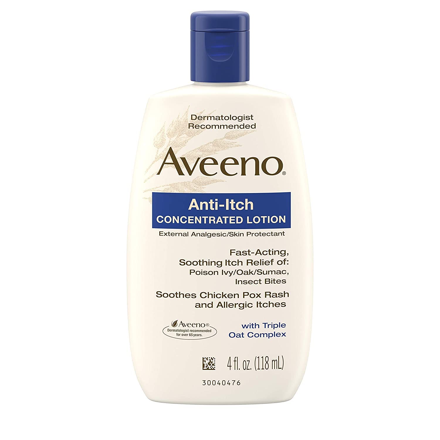Aveeno loción concentrada antipicor avena, frasco portátil para retoques durante el día.