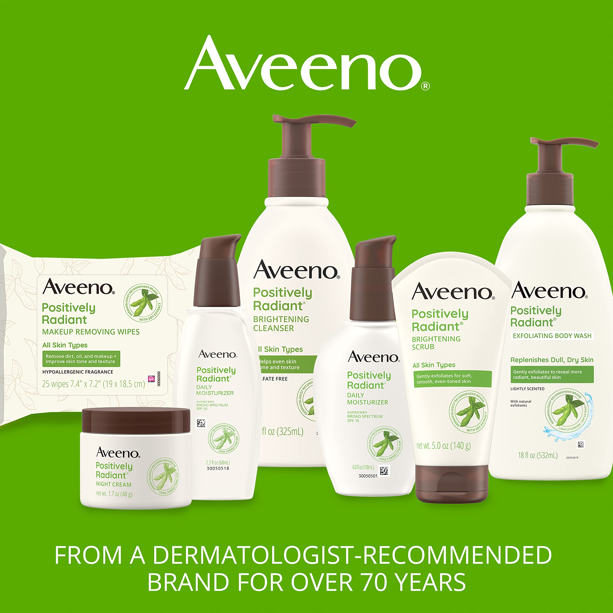 Aveeno rutina diaria de cuidado facial apta para piel sensible