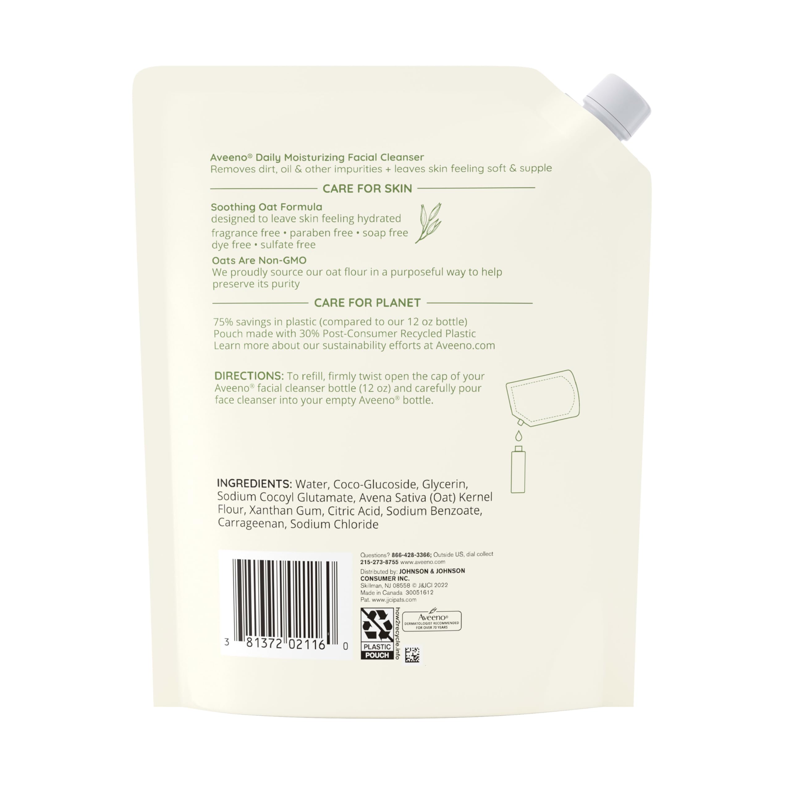 Aveeno Sin fragancia para piel sensible durante la limpieza.