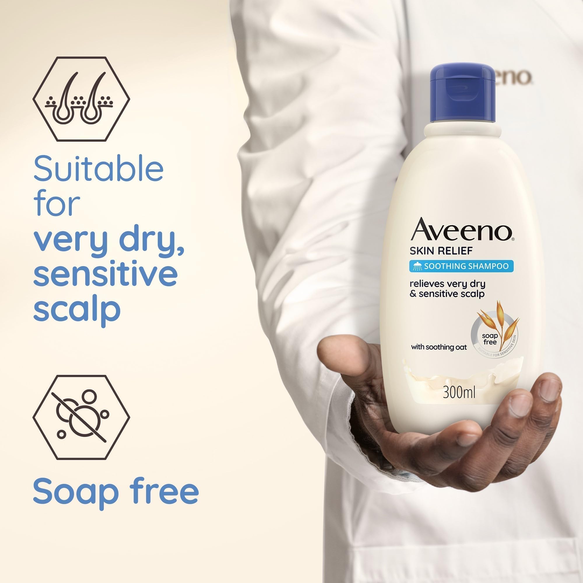 Champú calmante de Aveeno ayuda a proteger el equilibrio natural de la piel.
