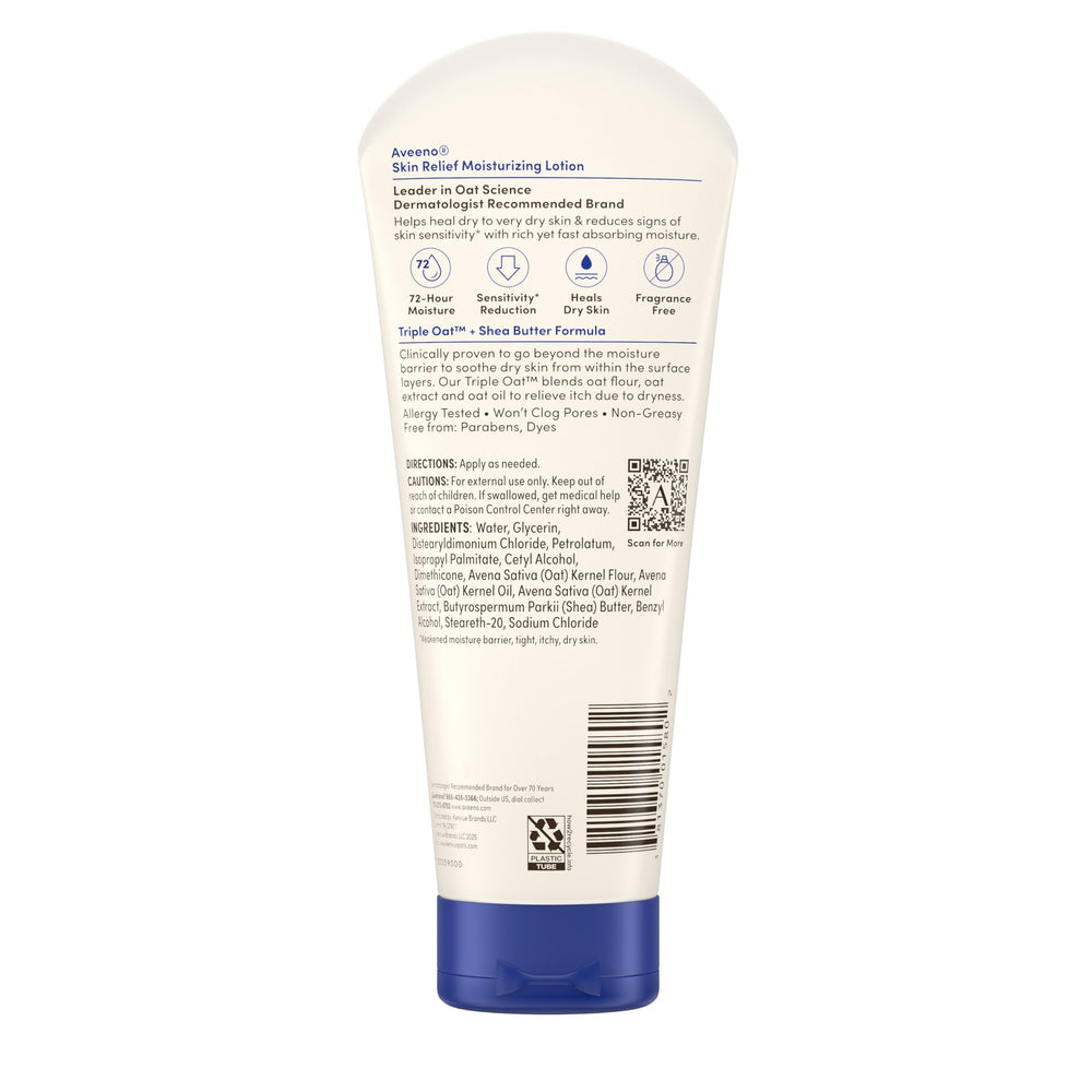 Aplicación suave de Aveeno para aliviar sequedad e irritación
