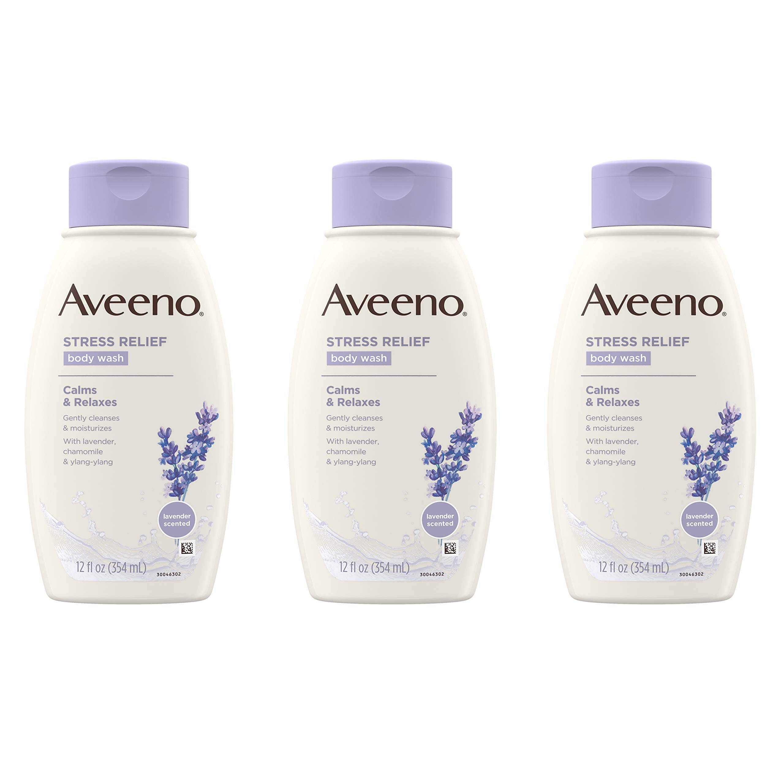 Aveeno Stress Relief: bouteille lavande, détente pendant la douche