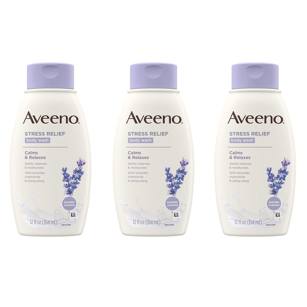 Aveeno Stress Relief: bouteille lavande, détente pendant la douche