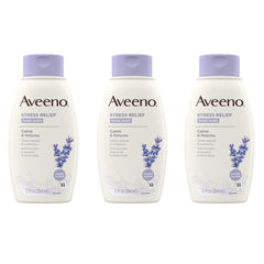 Aveeno Stress Relief: bouteille lavande, détente pendant la douche