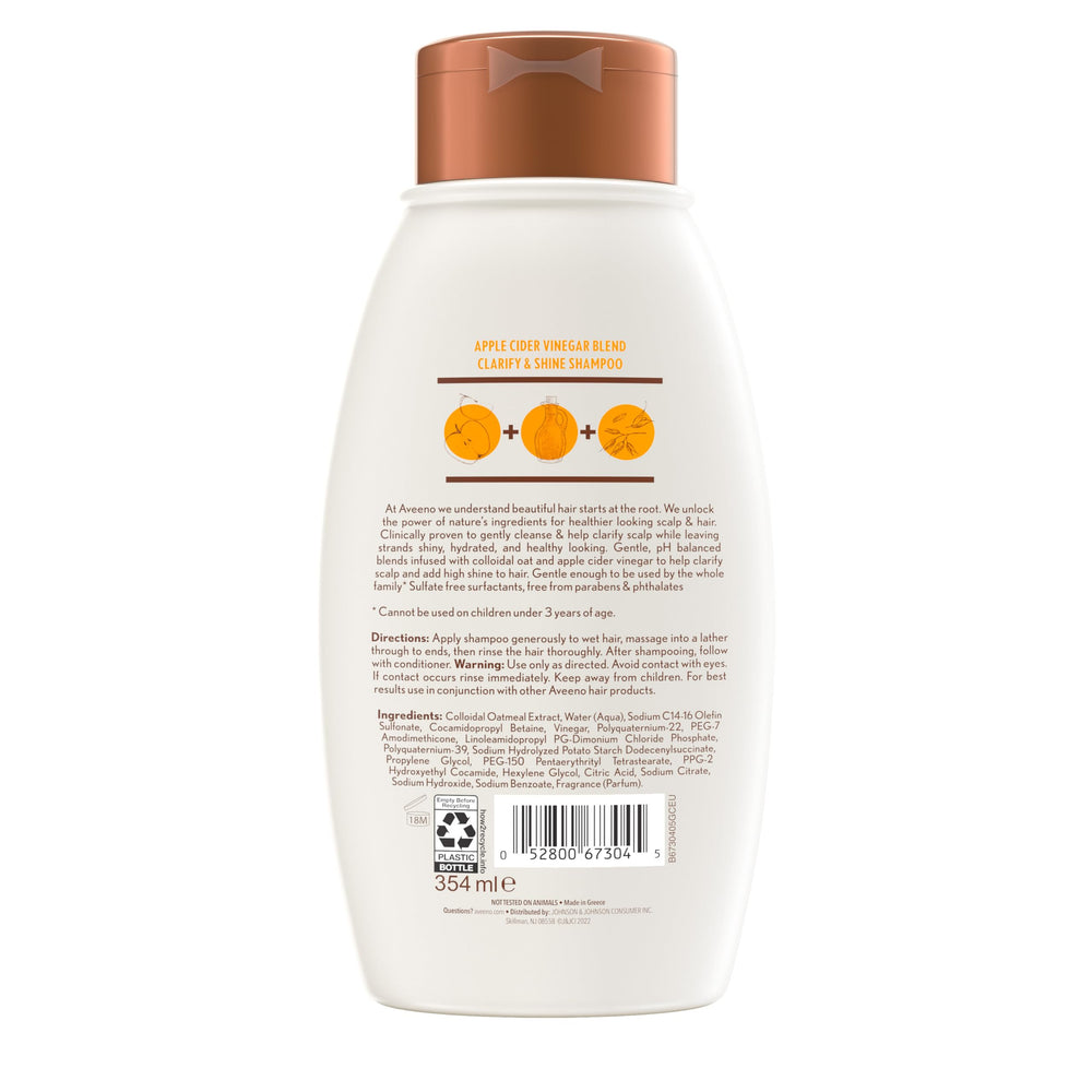 Aveeno uso diario mantiene el cabello limpio sin irritación.