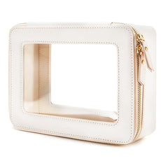 Bolsa maquillaje transparente de Aveniee, vista rápida de productos durante el viaje.