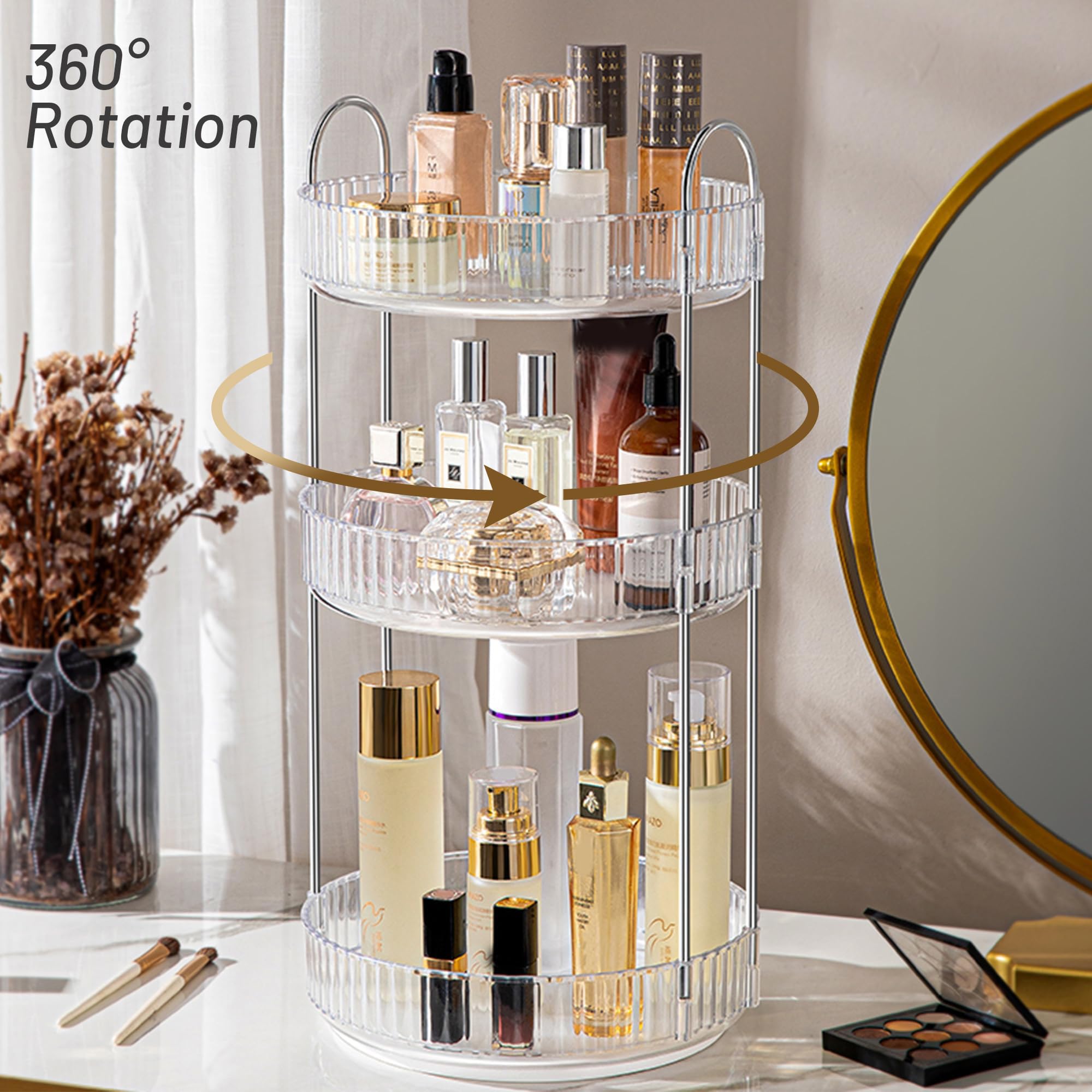 Aveniee Organizador Perfumes Tocador 360°: visión completa y alcance cómodo.