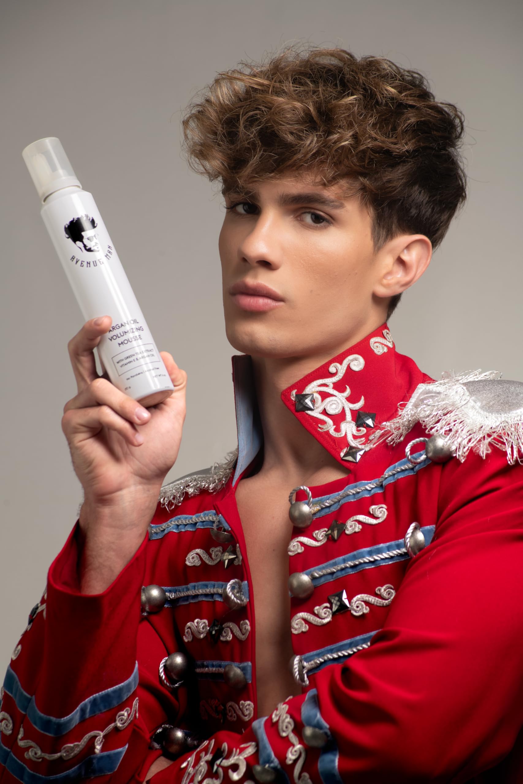 Avenue Man Argan Oil Mousse nourishes with argan oil and green tea