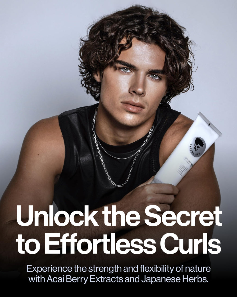 Crema Definidora de Rizos Avenue Man, aplicación en cabello mojado para definición duradera