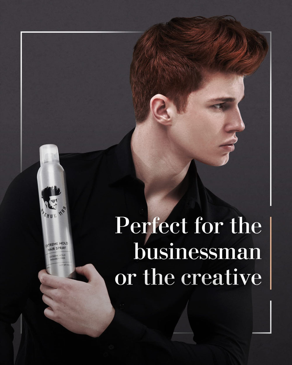 Avenue Man Extreme Hold Hairspray, style durable sans lourdeur.