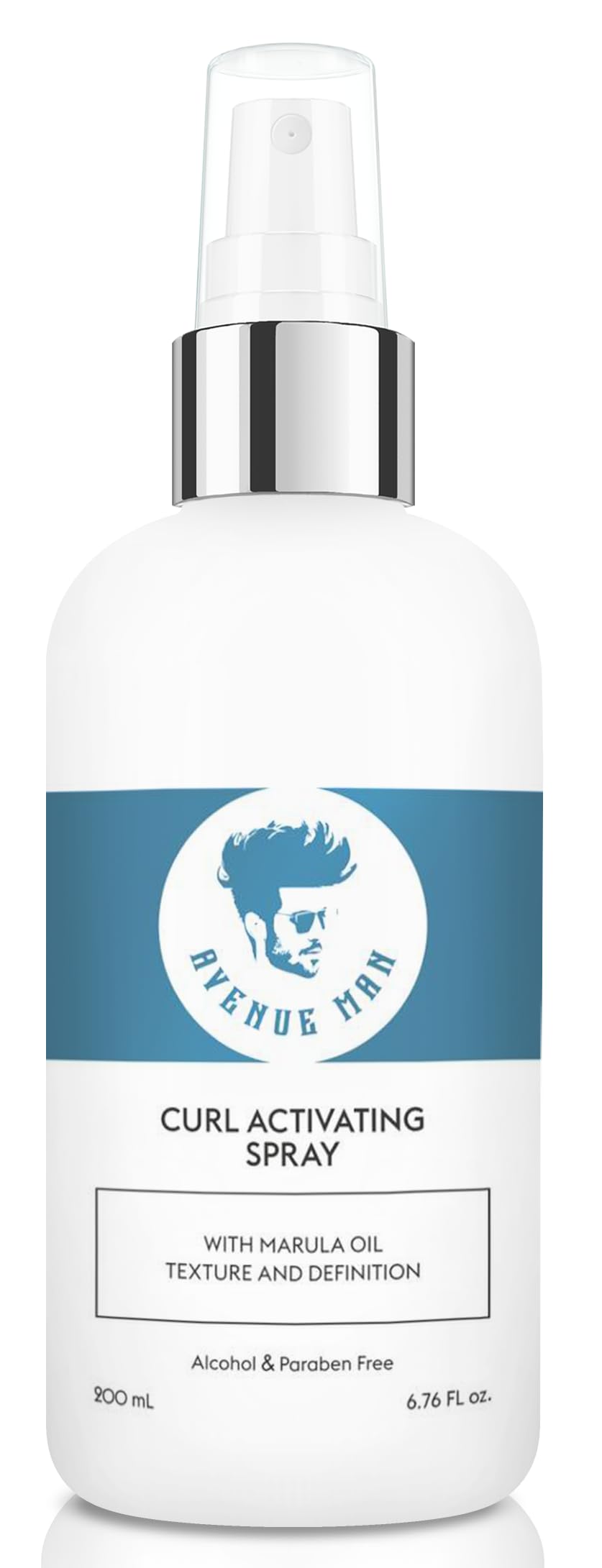 Avenue Man spray activador rizos, botella visible para definición suave.