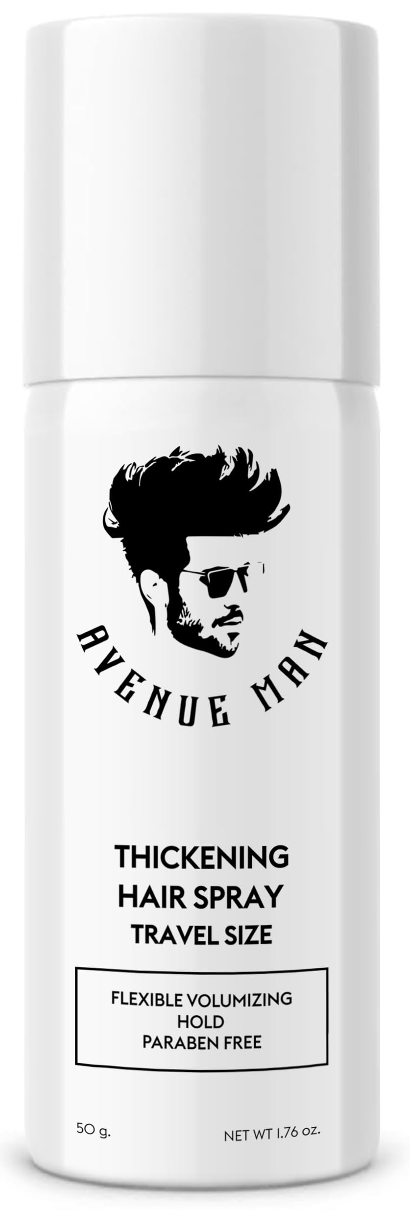 Avenue Man Thickening Spray ofrece volumen instantáneo para un look más completo.