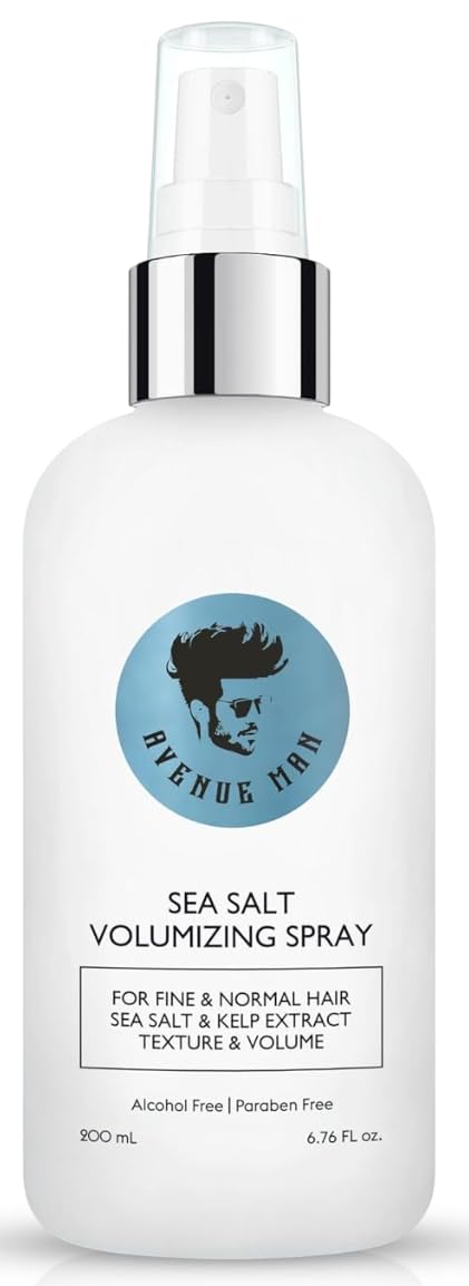Avenue Man volumen-cabello: spray de sal marina para cabello fino con cuerpo ligero