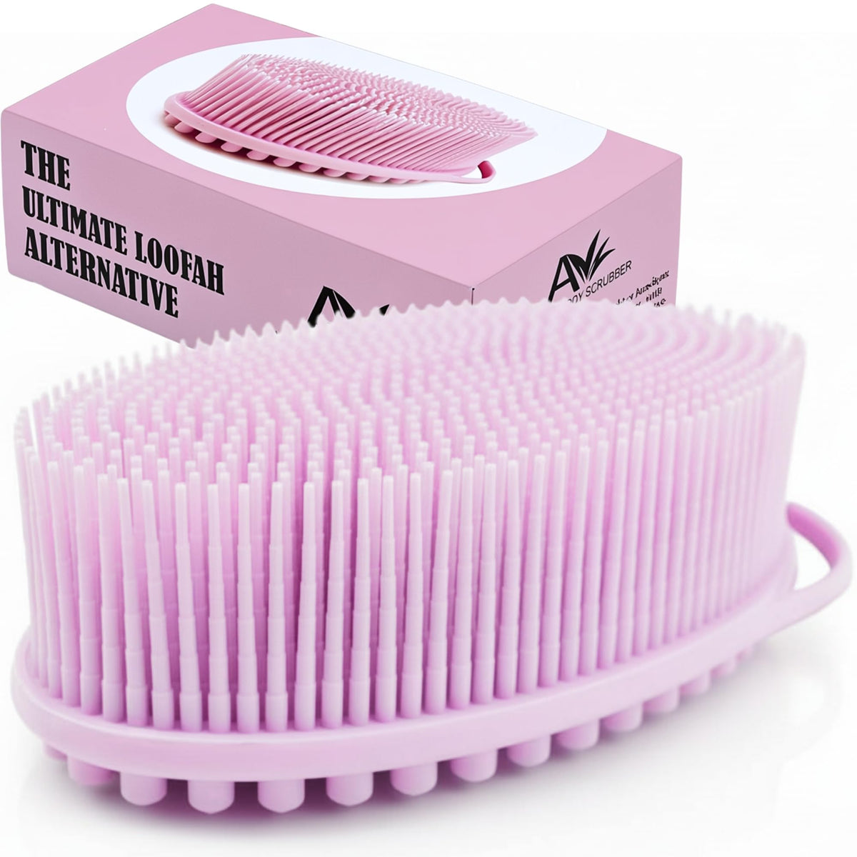 Avilana, brocha corporal silicona doble lado para exfoliar y masajear suavemente