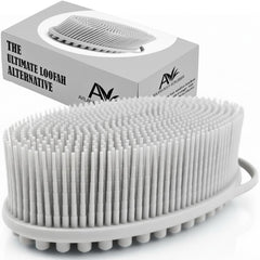 Avilana cepillo cuerpo silicona doble cara para exfoliación suave.