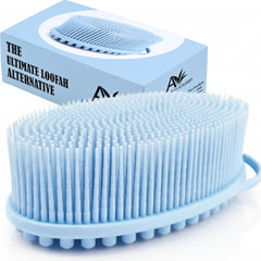Avilana esponja silicona doble lado vista frontal, exfoliación suave y duradera