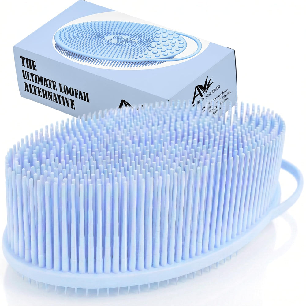 Avilana exfoliante corporal frente-usado, suaviza piel áspera para mayor suavidad.